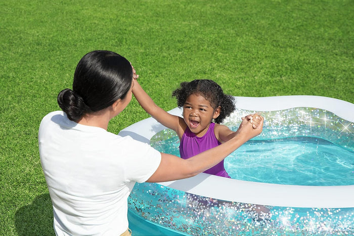 Bestway Sparkle Shell Kiddie Pool (1.50m x 1.27m x 43cm)
