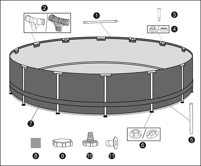 Bestway Steel Pro Frame Pool Set (12' x 30"/3.66m x 76 Cm)