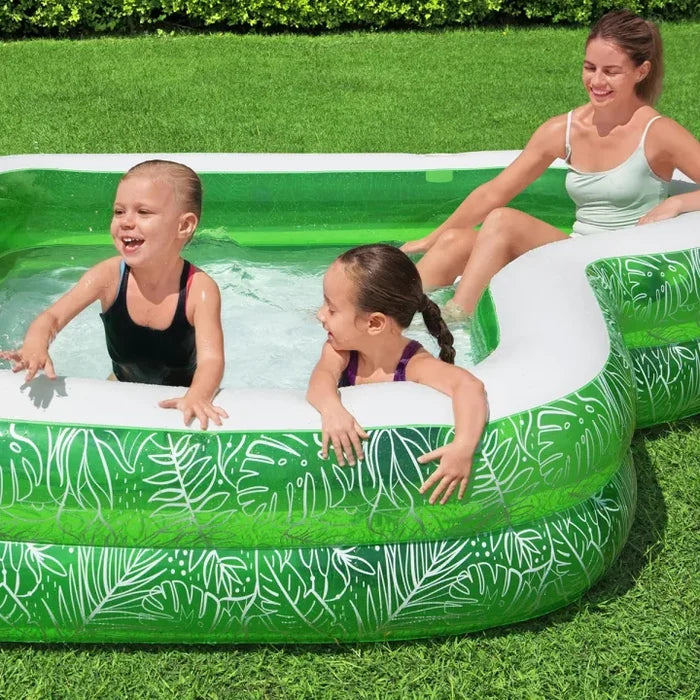 Bestway Tropical Paradise Family Swimming Pool – 7.5ft, Green/White
