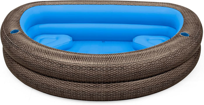 Bestway Tru Print Wicker Family Pool (7'7" x 70" x 21"/2.31m x 1.78m x 53cm)