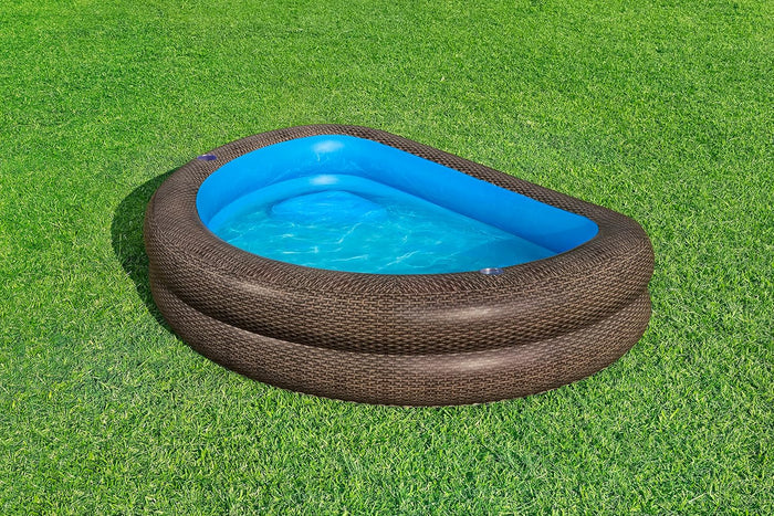 Bestway Tru Print Wicker Family Pool (7'7" x 70" x 21"/2.31m x 1.78m x 53cm)