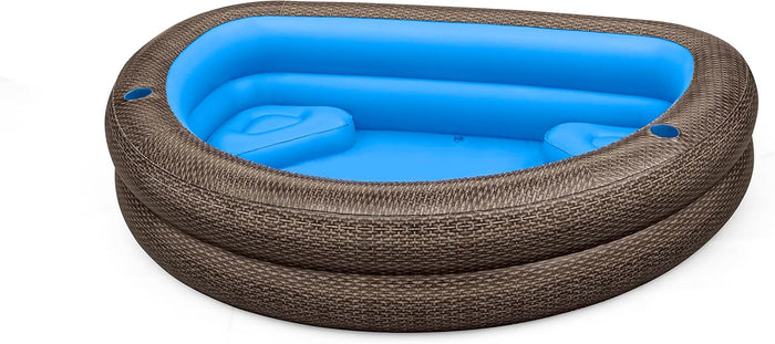 Bestway Tru Print Wicker Family Pool (7'7" x 70" x 21"/2.31m x 1.78m x 53cm)