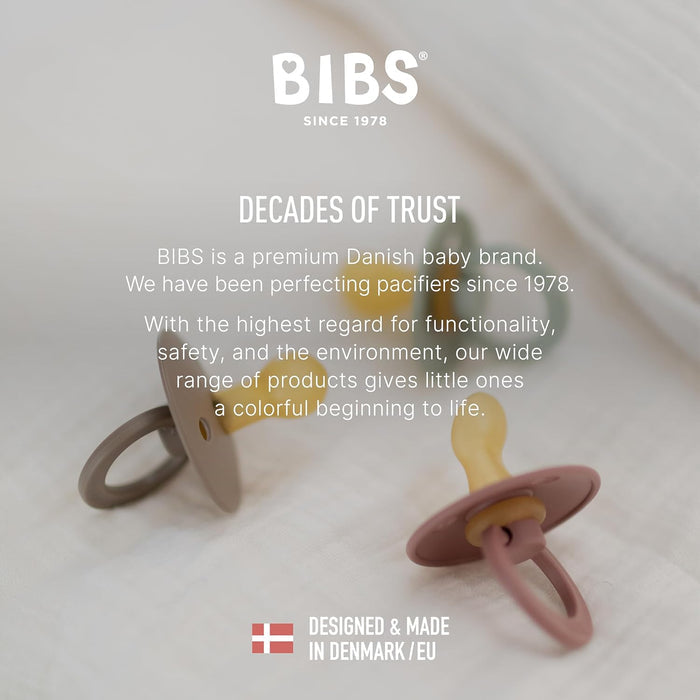 BIBS Anatomical Nipple Pacifier Colour - Pack of 2 (Size 2)