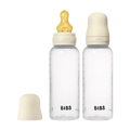 Bibs Baby Bottle Round Nipple Latex - Pack of 2 (Ivory, 270ml)