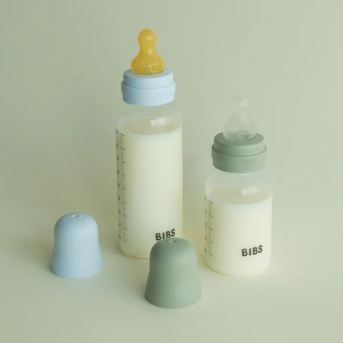 Bibs Baby Bottle Round Nipple Latex - Pack of 2 (Ivory, 270ml)