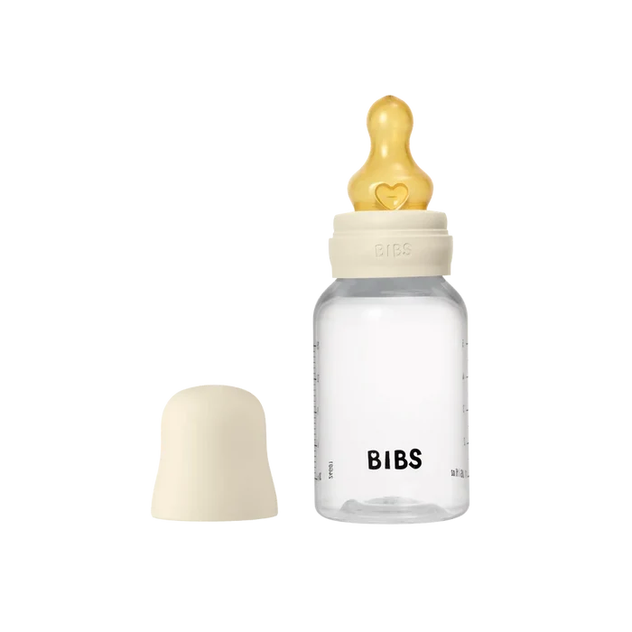 BIBS Baby Bottle Round Nipple Latex - Slow Flow (150ml)