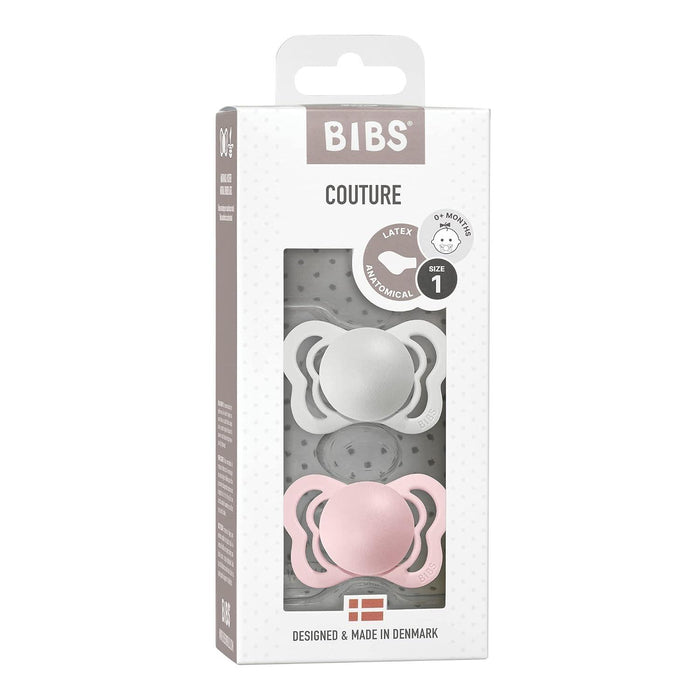 BIBS Pacifier Couture Latex - Pack of 2 (Size 1)