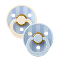 BIBS Round Pacifier Studio Colour Block Latex - Size 2 (2 Pack)