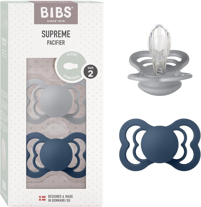 BIBS Supreme Silicone - Pack of 2 (Size 1)