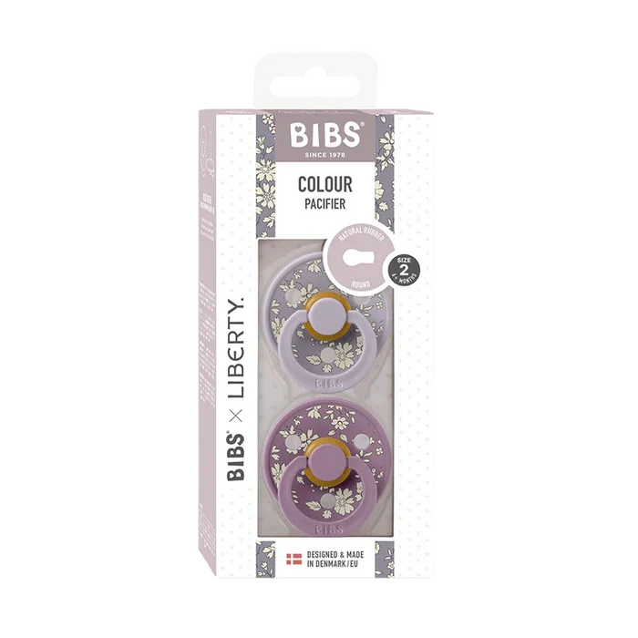 BIBS x Liberty Colour Capel Latex (Size 2, Fossil Grey Mix) - Pack of 2