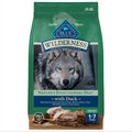 Blue Buffalo Wilderness Natural High-Protein Dry Food for Adult Dogs, with wholesome grains, Duck, 24-lb Bag.