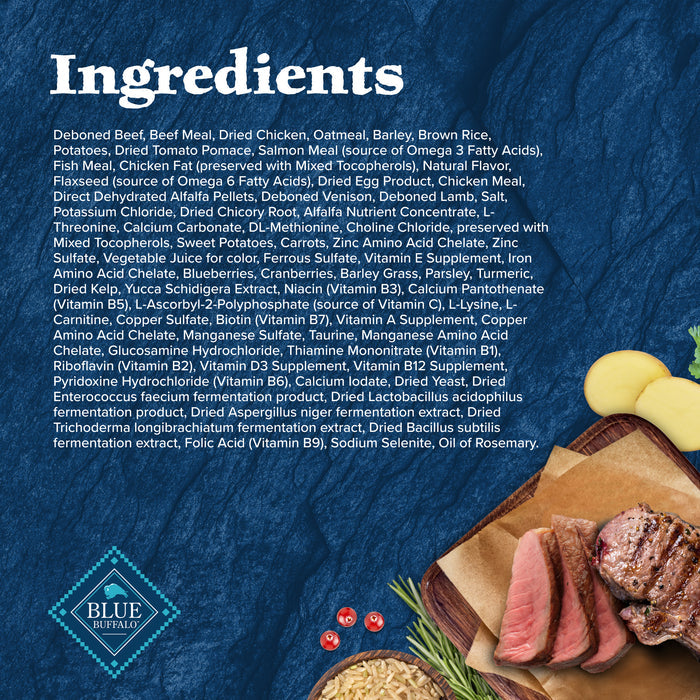 Blue Buffalo Wilderness Rocky Mountain High-Protein Adult Dry Dog Food Wholesome Grains Red Meat