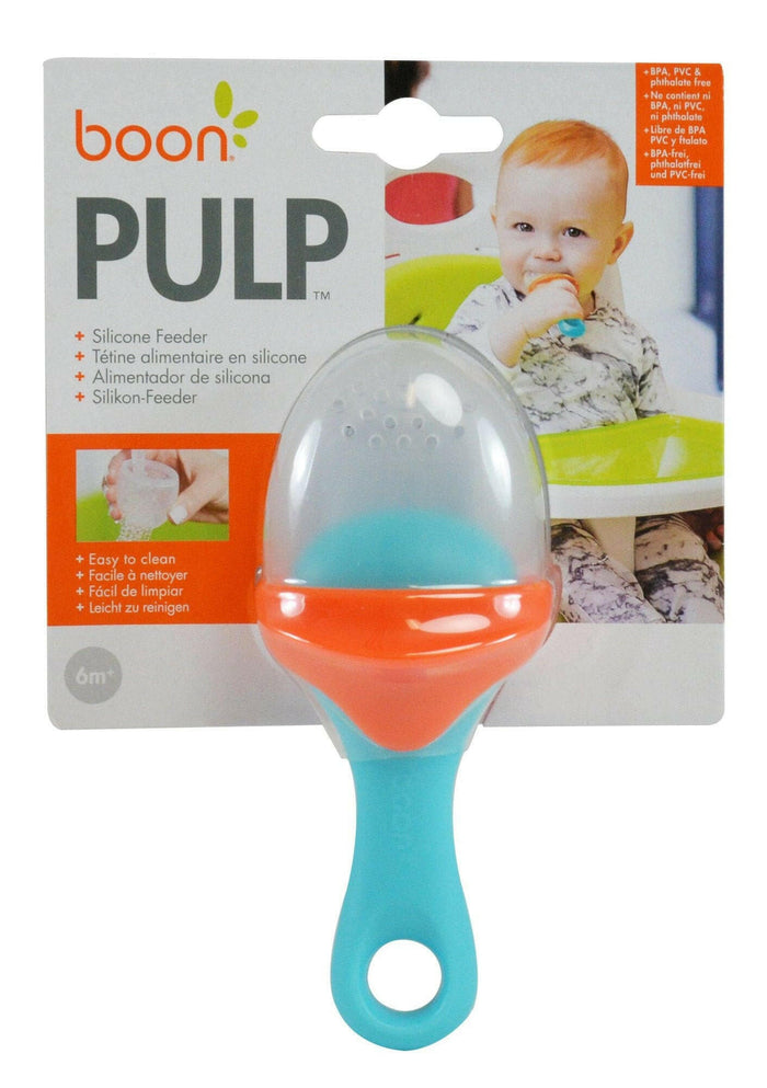 Boon -Pulp Silicone Feeder - Orange/Blue.