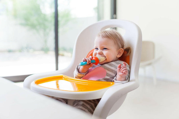 Boon -Pulp Silicone Feeder - Orange/Blue.