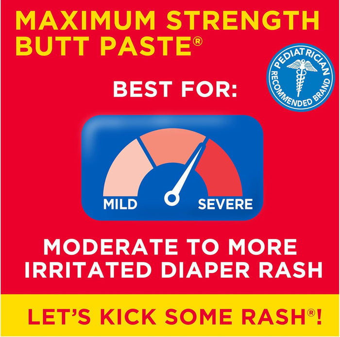 Boudreaux's Butt Paste Maximum Strength Diaper Rash Cream, Ointment for Baby (4oz)