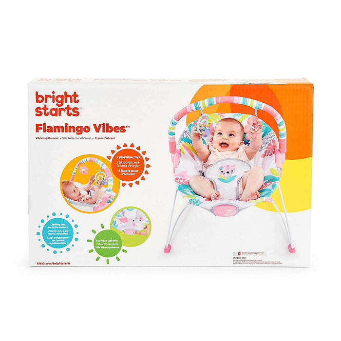 Bright Starts Flamingo Vibes Vibrating Bouncer.