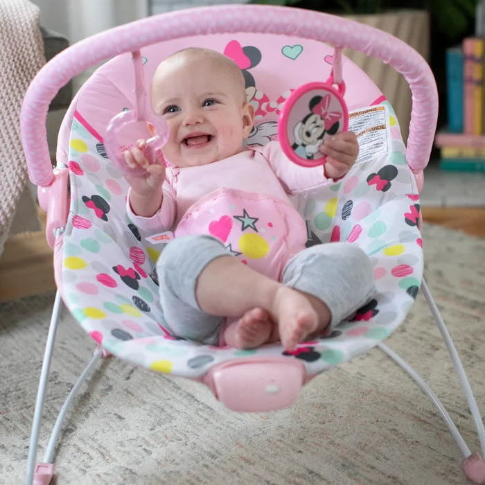Bright Starts Minnie Mouse Spotty Dotty Vibrating Bouncer