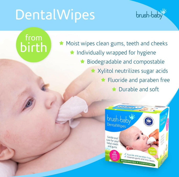 Brush Baby Dental Wipes - 28 Pcs