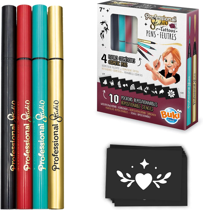 Buki Tattoo Felt Tip Pens – Golden, 54381