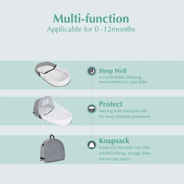 Bumble & Bird Foldable Baby Nest With Mosquito Net