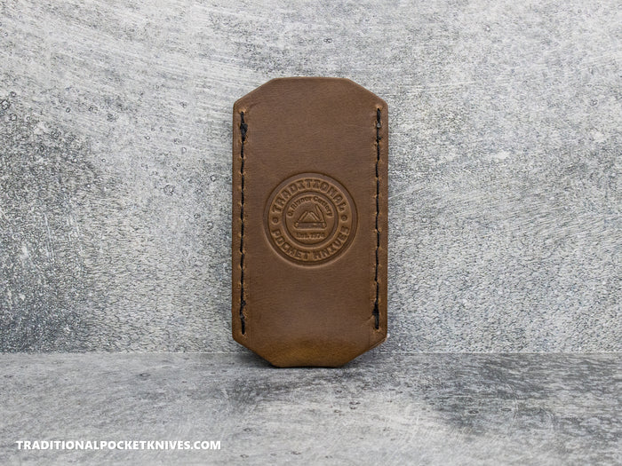 C. Risner Cutlery Premium Logo Leather Knife Slip Small - Roasted Mocha Buttero