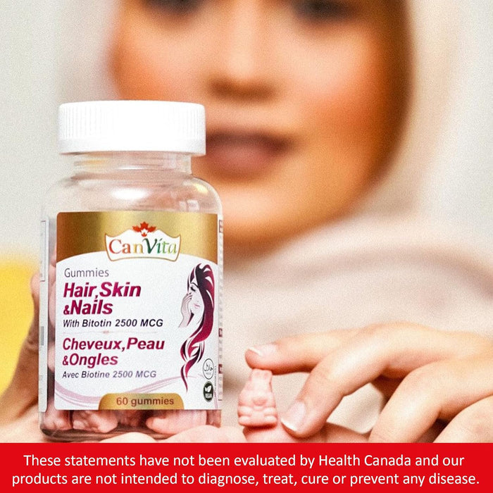 Canvita Hair, Skin & Nails with Biotin 2,500 MCG (Sugar Free)