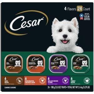 Cesar Turkey, Grilled Chicken, Oven Roasted Chicken & Duck 3.5oz 24ct Pack