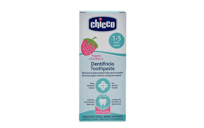 Chicco Toothpaste Strawberry 12M+ - 50ML - No Fluoride.