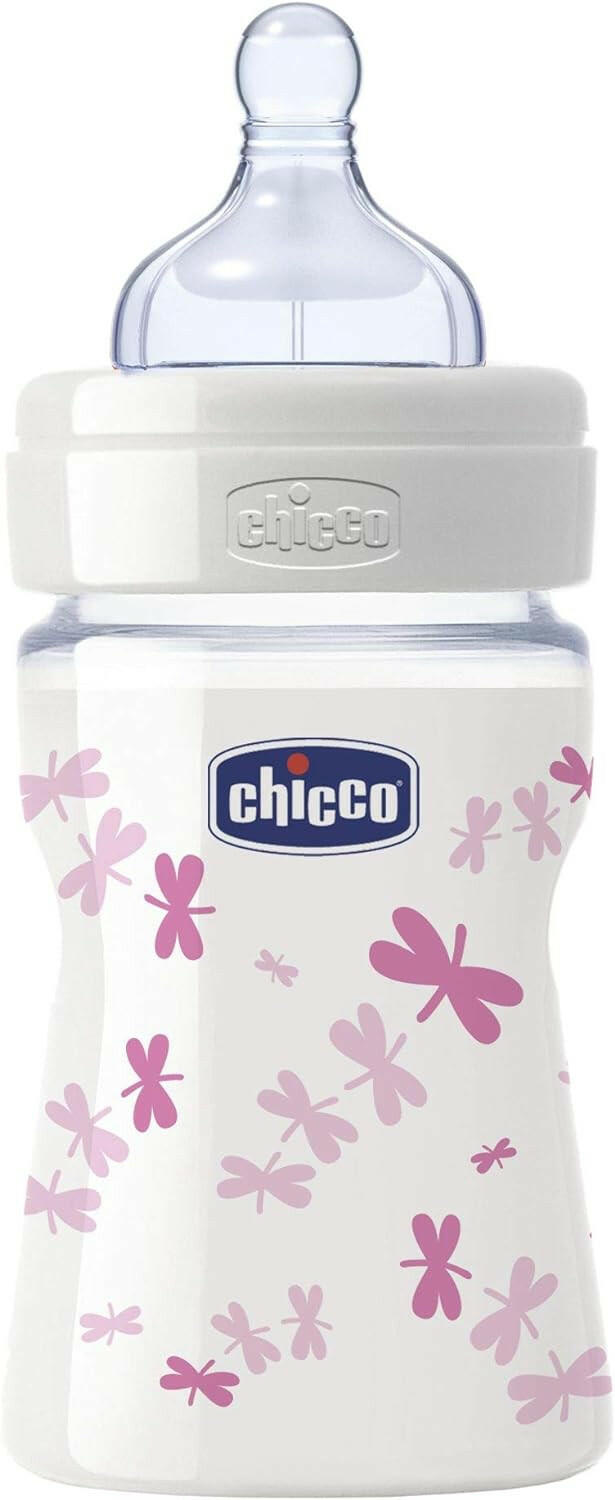Chicco WB Bottle Glass Deco Girl 150 Norm SIL.