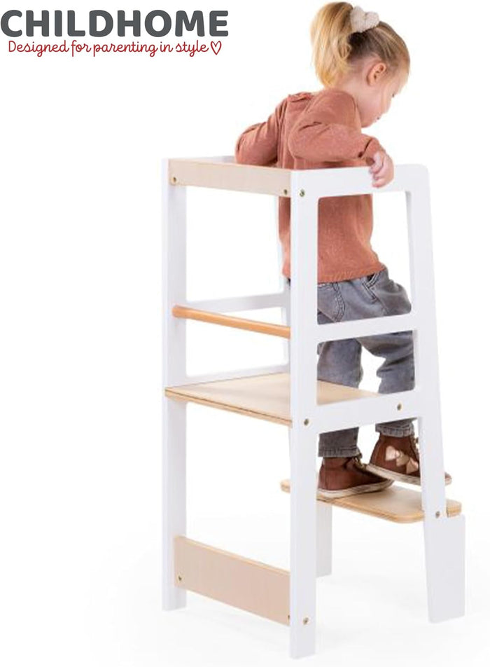 Childhome Learning Tower (White Natural)