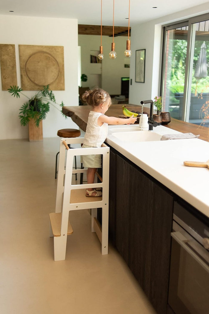 Childhome Learning Tower (White Natural)