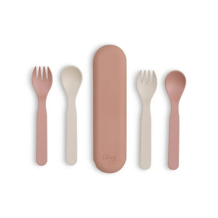 Citron PLA Cutlery and Case (Set of 2)