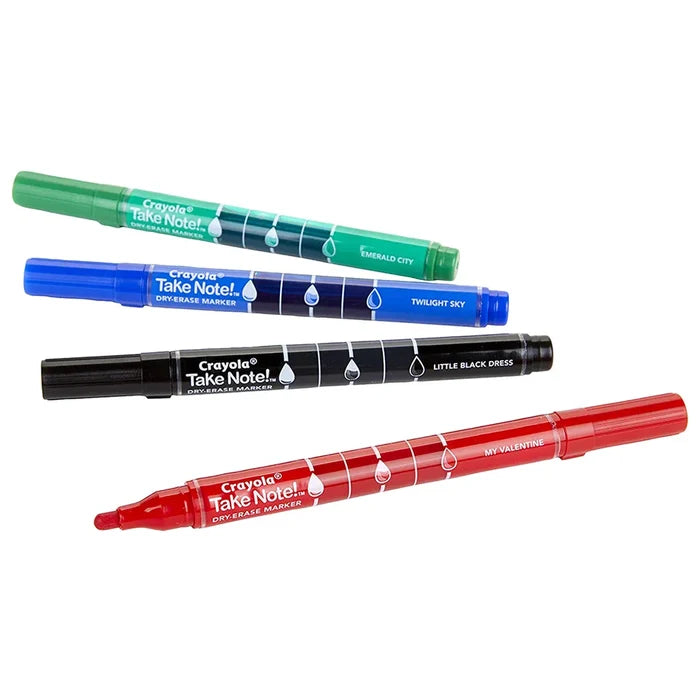Crayola Low Odor Dry Erase Markers Fine Tip – 4 Pcs