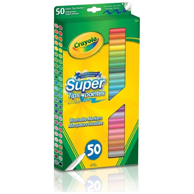 Crayola SuperTips Washable Markers – 50pcs