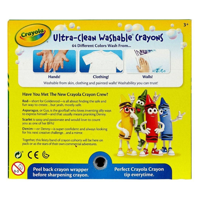 Crayola Ultra-Clean Washable Crayons - Pack of 64