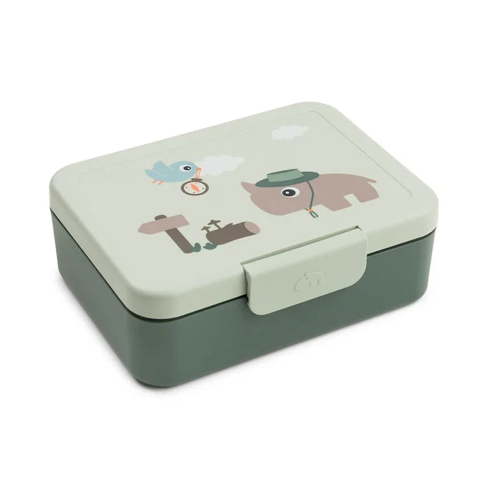 Done By Deer Lunch Box With Divider (Tiny Trails Green)
