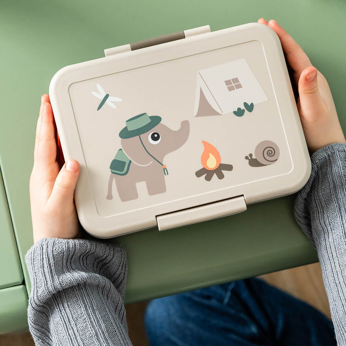 Done By Deer Lunch Box with Divider (Tiny Trails Sand)