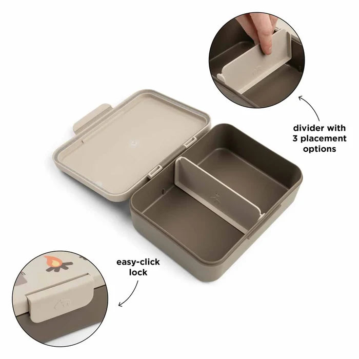 Done By Deer Lunch Box with Divider (Tiny Trails Sand)