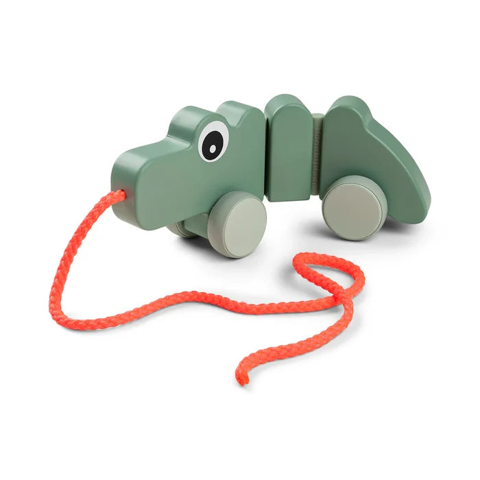 Done By Deer Pull Along Wiggle Toy Croco Green