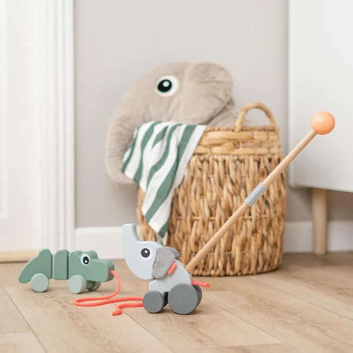 Done By Deer Pull Along Wiggle Toy Croco Green
