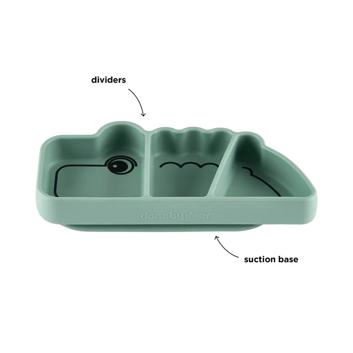 Done By Deer Silicone Stick & Stay Snack Plate