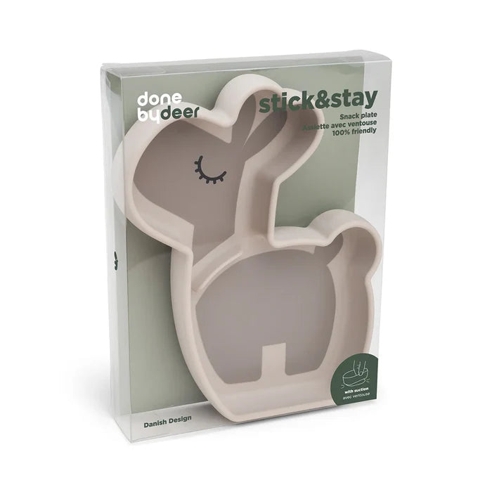 Done By Deer Silicone Stick & Stay Snack Plate