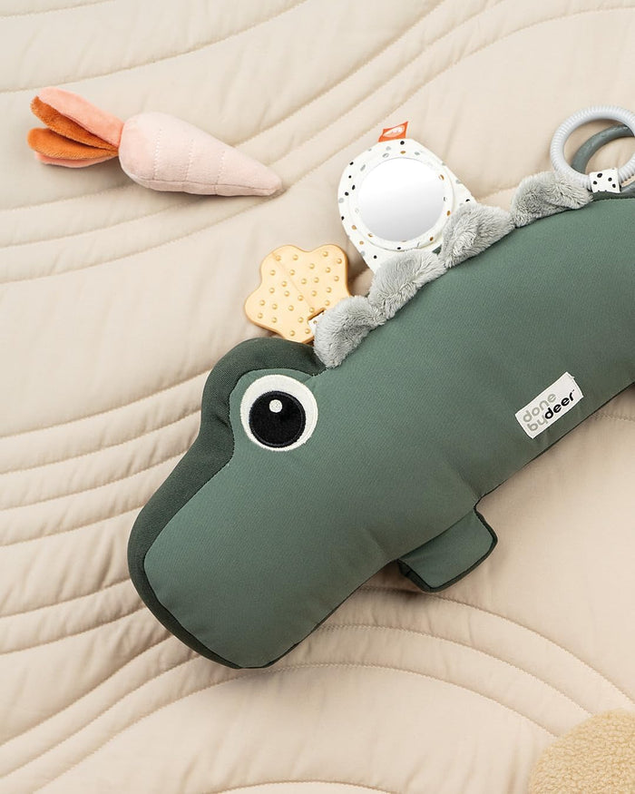 Done By Deer Tummy Time Activity Toy Croco (Green)