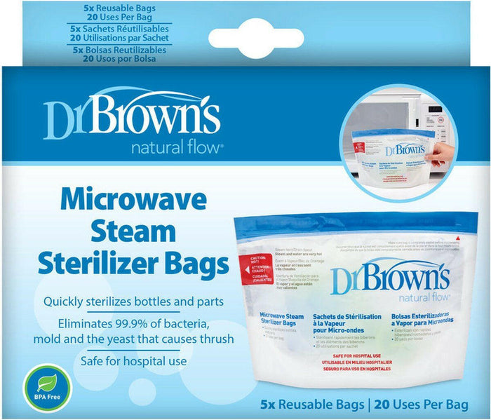 Dr. Brown's Microwave Steam Sterilizer Bags - 5 pk