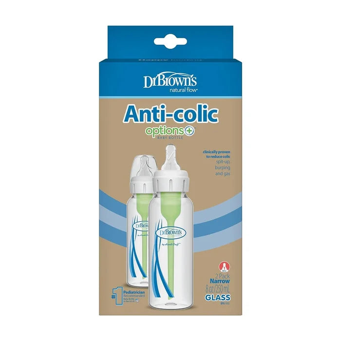 Dr. Brown's Narrow Glass Options+ Bottle (250ml) - Pack of 2