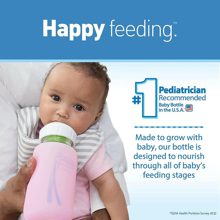 Dr. Brown’s Natural Flow Anti-Colic Options+ Wide-Neck Glass Baby Bottle 5 oz/150 mL, 1 Pack.