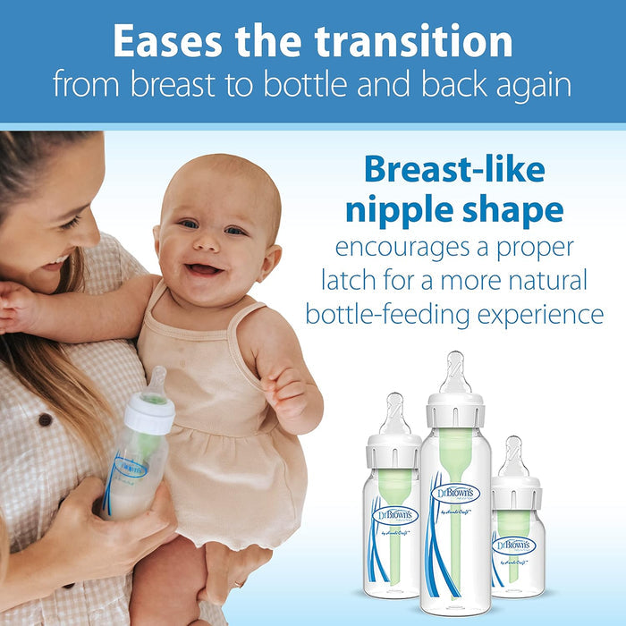 Dr. Brown's Wide Neck Anti Colic Options+ Baby Bottle (150ml, Jungle) - Pack of 2