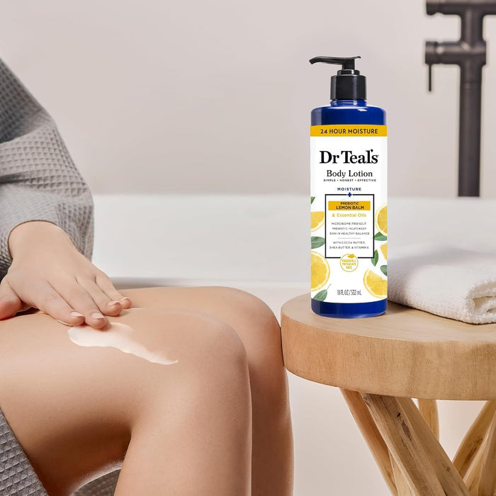Dr. Teal's Body Lotion Lemon Prebiotic Lemon Balm & Essential Oils (532ml)