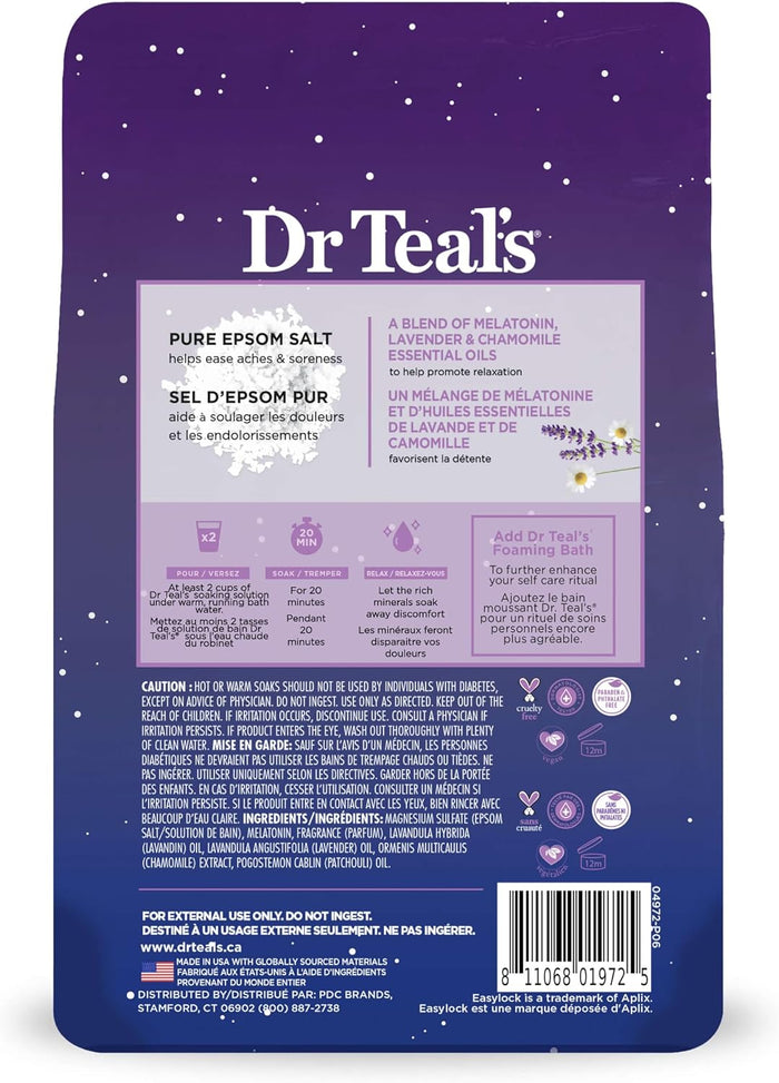 Dr. Teal's Melatonin Epsom Soak (1.36kg)