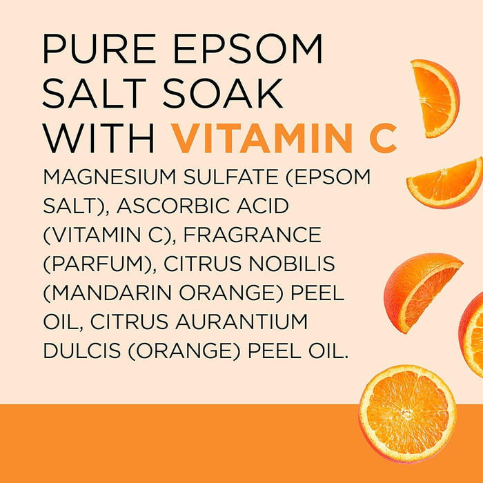 Dr. Teal's Pure Epsom Salt Soak, Glow & Radiance with Vitamin C & Citrus Essential Oils (1.36kg)